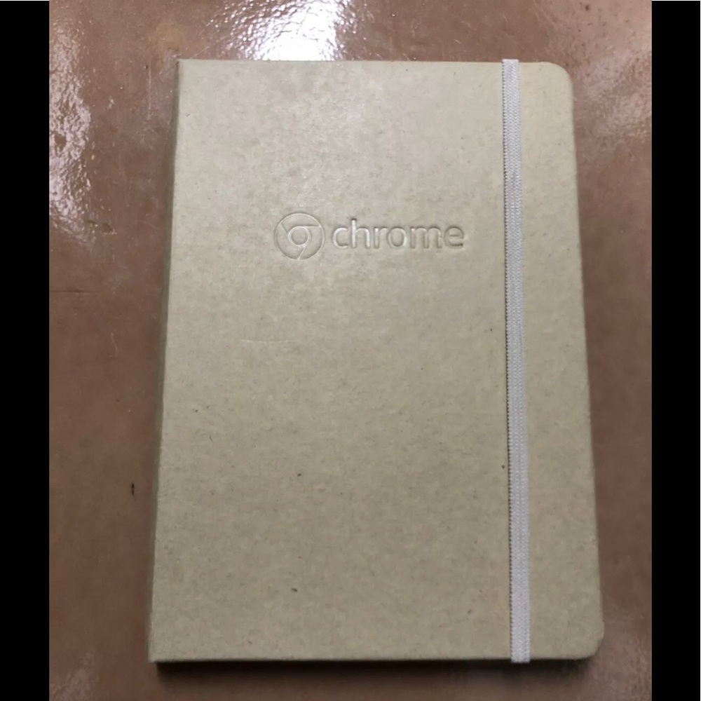 Google NYC Chrome Hardcover Notepad Book NEW